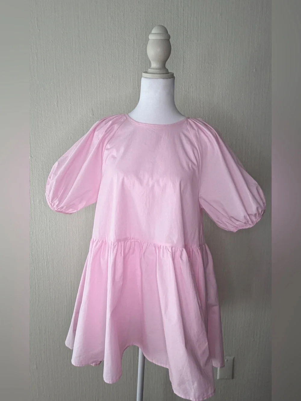 Hill House Francesca Top Ballet Pink XS NWT Puff Sleeve Peplum